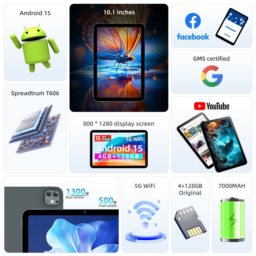 Npad99  4/128GB Real Memory 5G WiFi T606 Android 15 Tablet PC,Shenzhen Weihong Technology Co., Ltd.,Npad99  4/128GB  5G WiFi T606 Android 15 Tablet PC