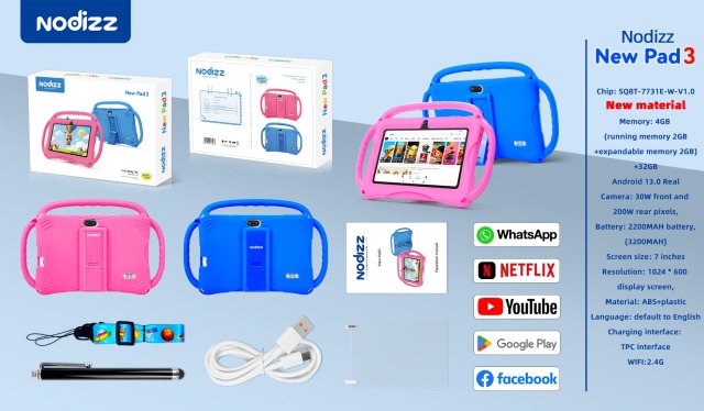 Nouvelle tablette pour enfants Pad3 5G WiFi Android 13 7 pouces, Shenzhen Weihong Technology Co., Ltd., Nouvelle tablette pour enfants Pad3 7 pouces