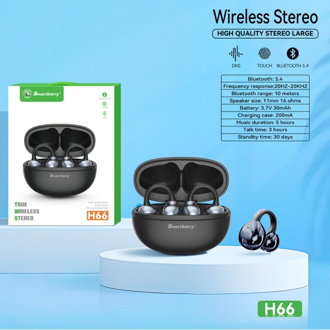 H66 Bone Conduction Open-Back Wireless Bluetooth Headphones,Shenzhen Weihong Technology Co., Ltd.,H66 Bone Conduction Open-Back Wireless Bluetooth Headphones
