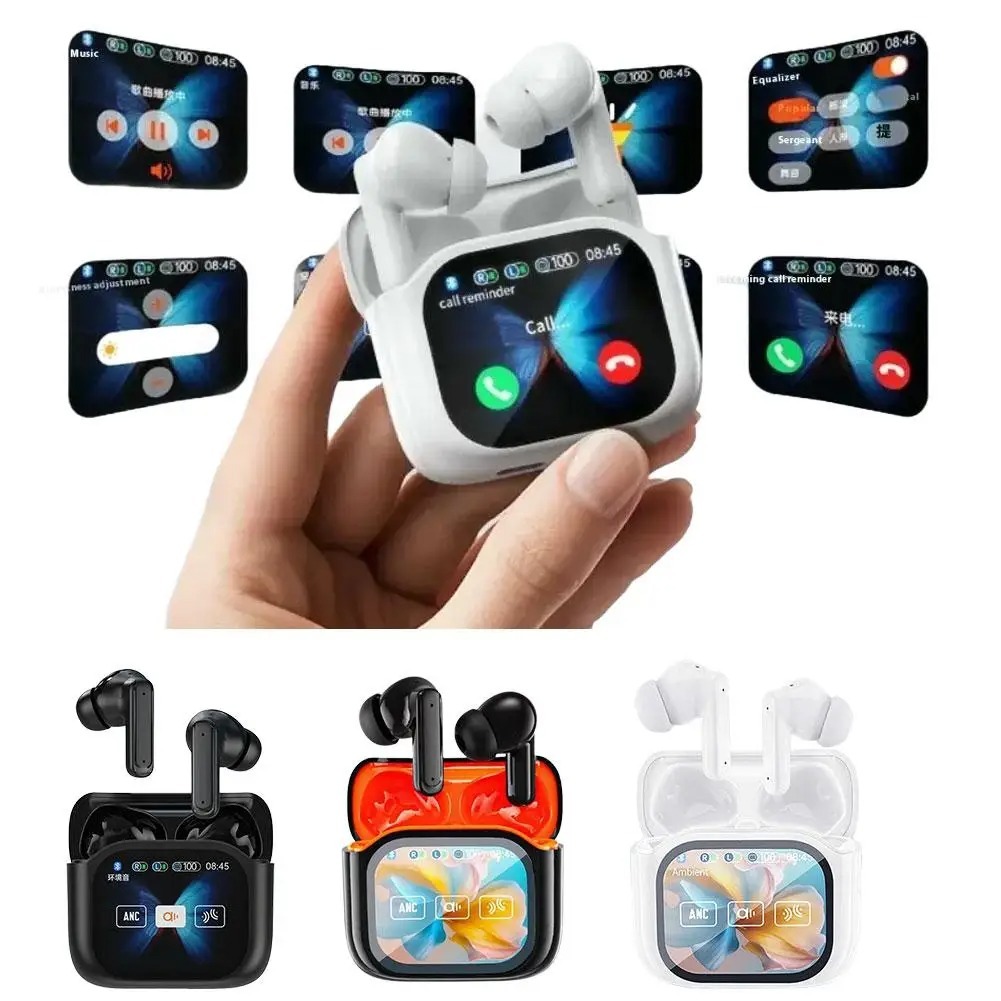 JM19 ANC Wireless Earphone Digital Display LED Screen Touch Control Wireless Gaming Earbuds with AI Translation,Shenzhen Weihong Technology Co., Ltd.,JM19  Wireless Earphone Gaming Earbuds with AI Translation