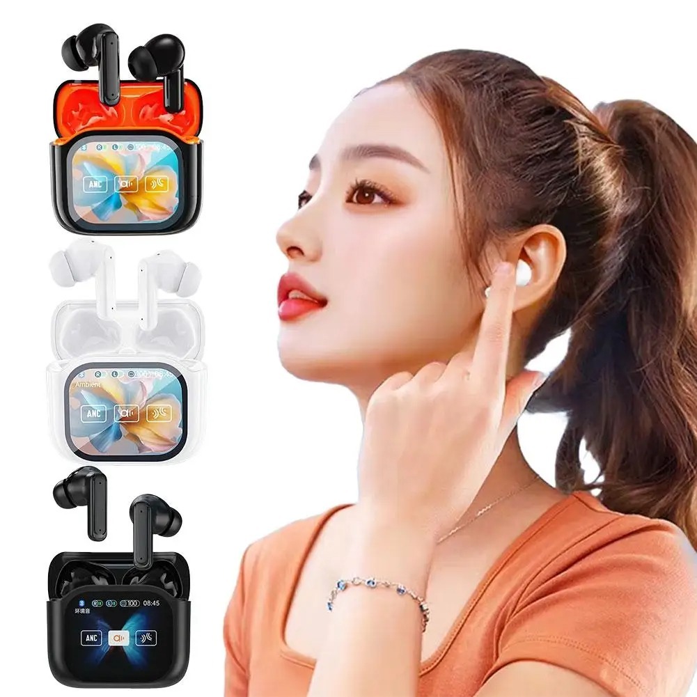 JM19 ANC Wireless Earphone Digital Display LED Screen Touch Control Wireless Gaming Earbuds with AI Translation,Shenzhen Weihong Technology Co., Ltd.,JM19  Wireless Earphone Gaming Earbuds with AI Translation