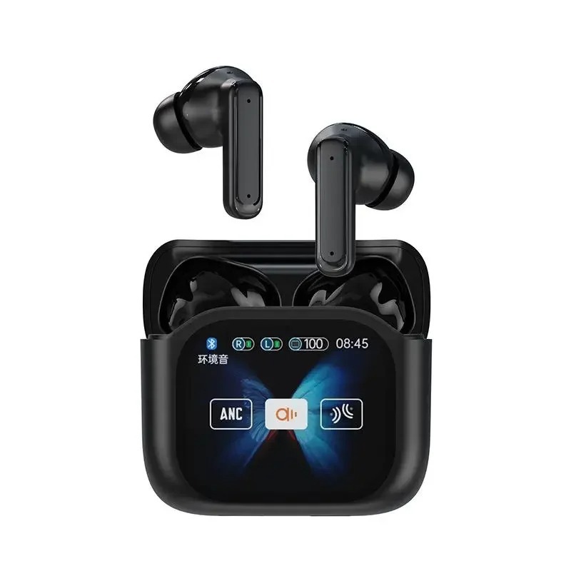JM19 ANC Wireless Earphone Digital Display LED Screen Touch Control Wireless Gaming Earbuds with AI Translation,Shenzhen Weihong Technology Co., Ltd.,JM19  Wireless Earphone Gaming Earbuds with AI Translation