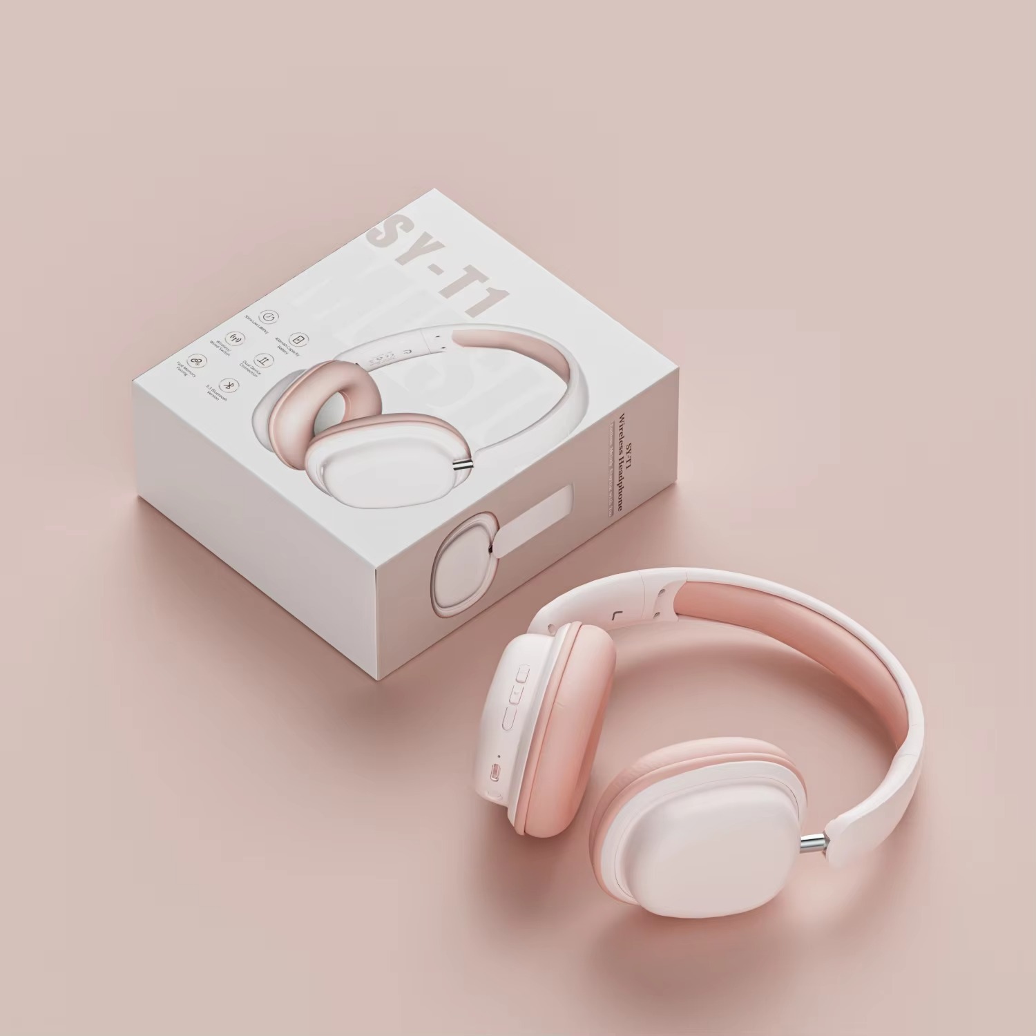 Écouteurs sans fil pliables stéréo HiFi SY-T1 avec microphones, casque de jeu, Shenzhen Weihong Technology Co., Ltd., Écouteurs de jeu pliables stéréo HiFi SY-T1