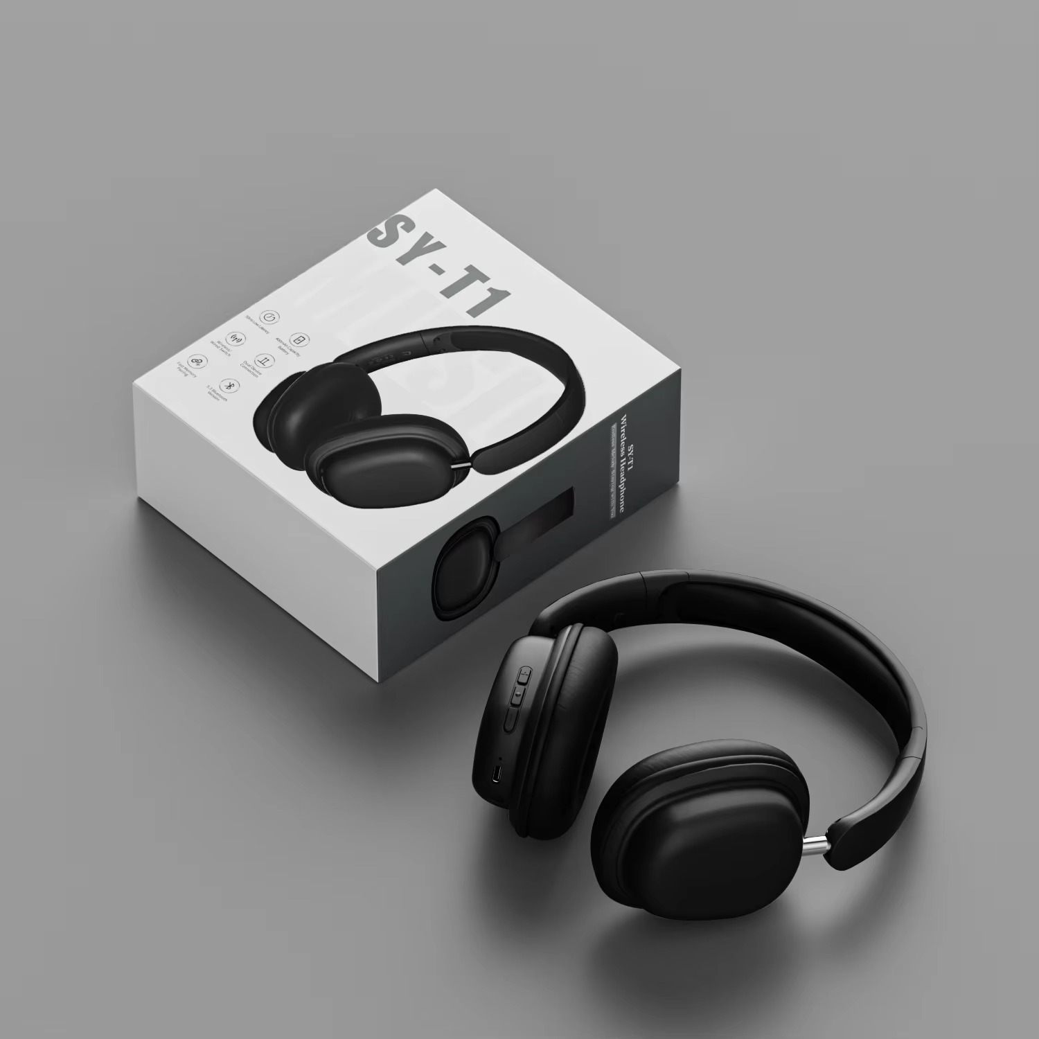 Écouteurs sans fil pliables stéréo HiFi SY-T1 avec microphones, casque de jeu, Shenzhen Weihong Technology Co., Ltd., Écouteurs de jeu pliables stéréo HiFi SY-T1