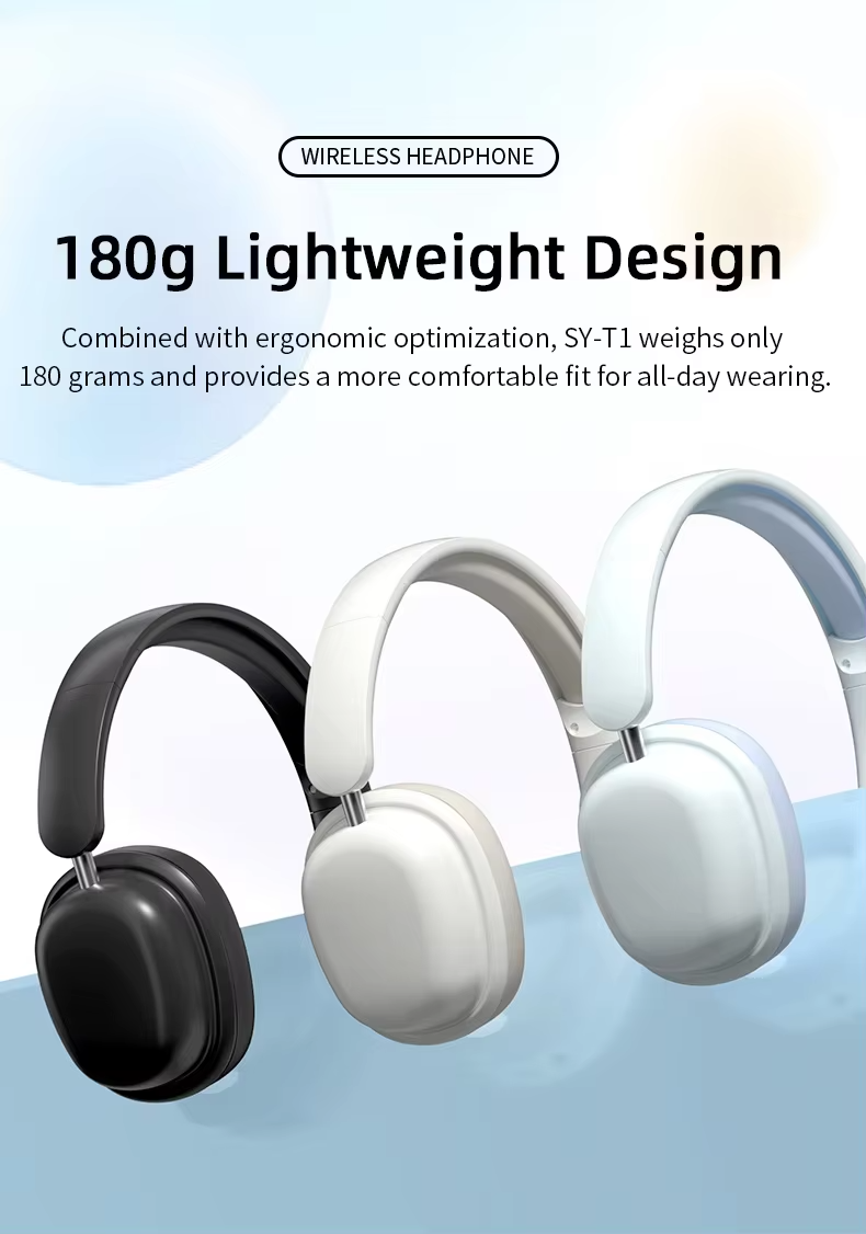 Écouteurs sans fil pliables stéréo HiFi SY-T1 avec microphones, casque de jeu, Shenzhen Weihong Technology Co., Ltd., Écouteurs de jeu pliables stéréo HiFi SY-T1