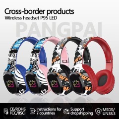 P95  Wireless Over-Ear Headset Active Noise Cancellation LED Game Headphone,Shenzhen Weihong Technology Co., Ltd.,P95  Wireless Active Noise Cancellation LED Game Headphone