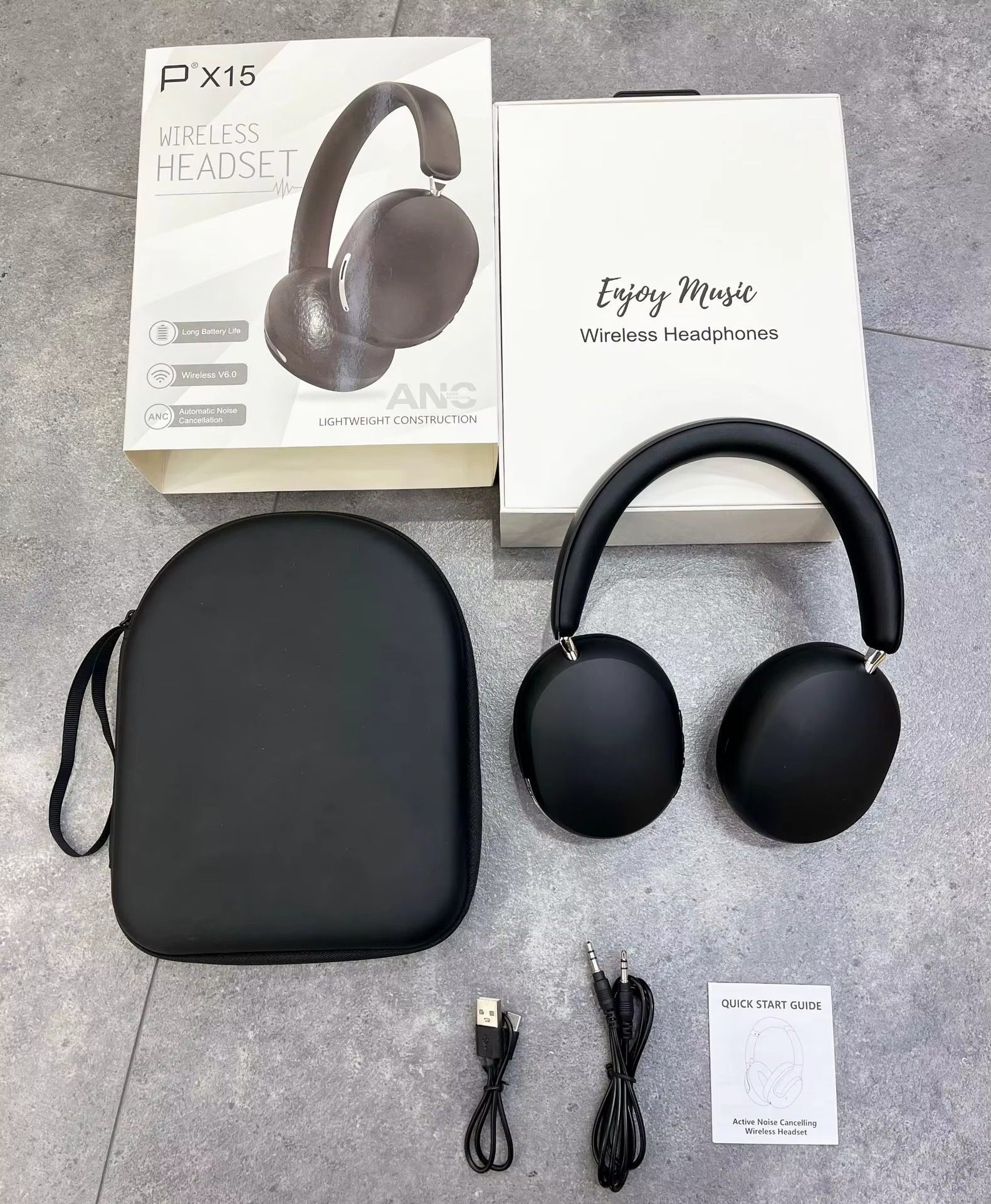 PX15 ANC Over-Ear IPX3 Waterproo Wireless Headphone,Shenzhen Weihong Technology Co., Ltd.,PX15 ANC Over-Ear IPX3 Waterproo Wireless Headphone