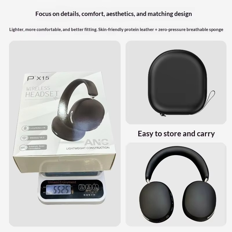 PX15 ANC Over-Ear IPX3 Waterproo Wireless Headphone,Shenzhen Weihong Technology Co., Ltd.,PX15 ANC Over-Ear IPX3 Waterproo Wireless Headphone