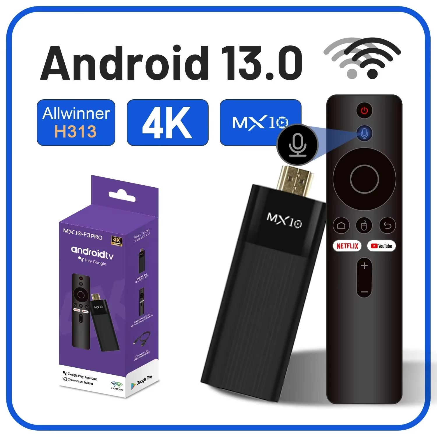 MX10 F3 PRO Allwinner H313 Cortex-A53 Android 13  Smart TV Box,Shenzhen Weihong Technology Co., Ltd.,MX10 F3 PRO Allwinner H313  Smart TV Box