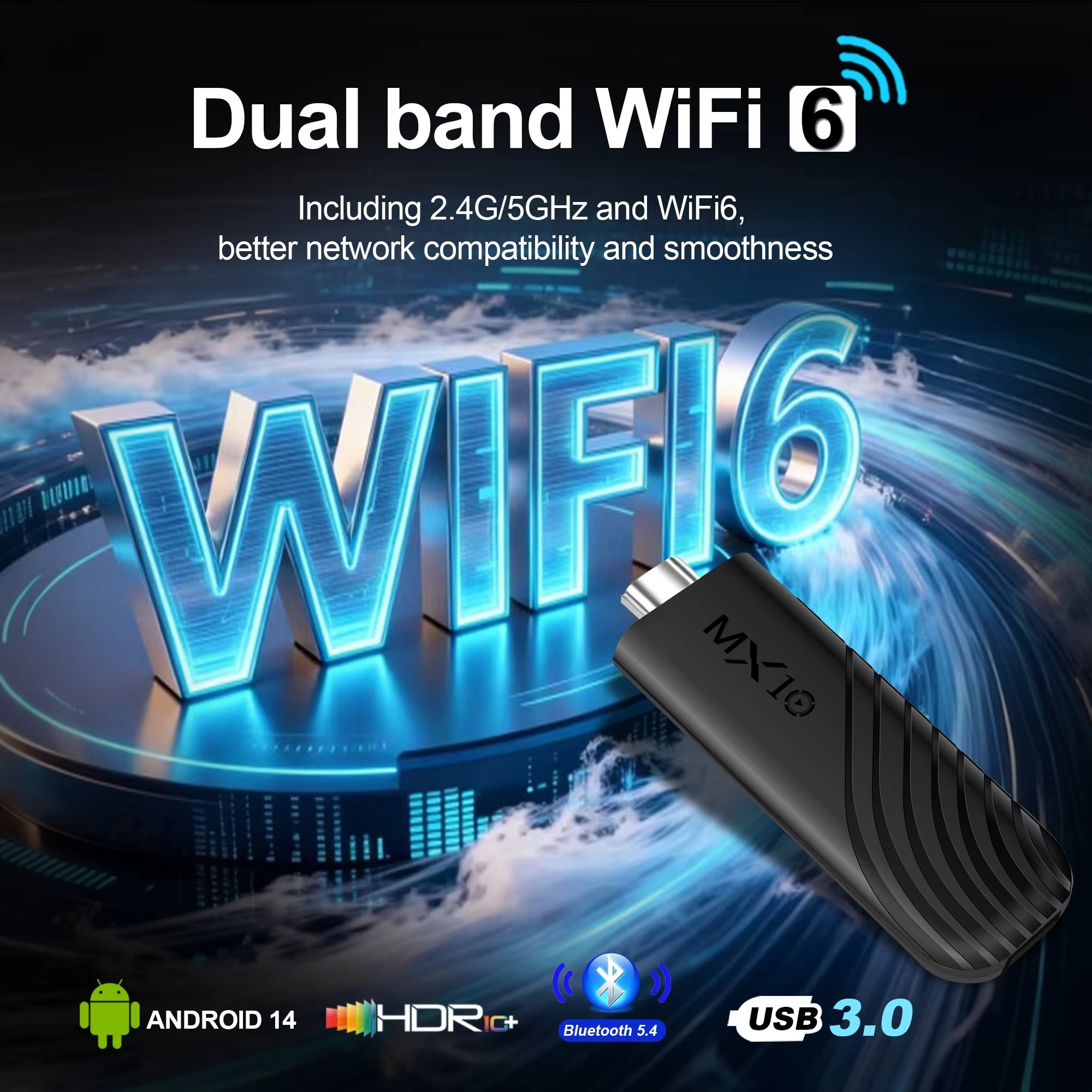 MX10 4K Streaming  Android 13  Stick Mali G31 GPU WiFi6 Multi Language TV Stick,Shenzhen Weihong Technology Co., Ltd.,MX10 4K Streaming G31 GPU WiFi6 Multi Language TV Stick