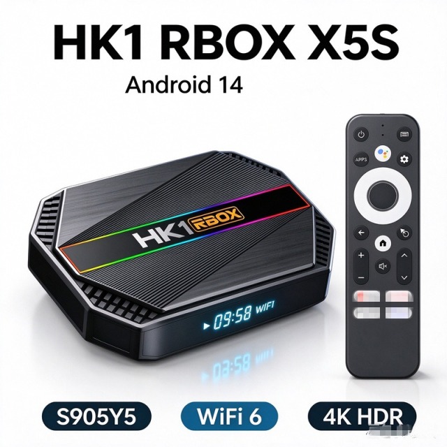 HK1 RBOX X5S S905Y5 Android 14 Wi-Fi 6 4K Dual-Band High-Definition Android TV Box,Shenzhen Weihong Technology Co., Ltd.,HK1 RBOX X5S S905Y5 High-Definition Android TV Box