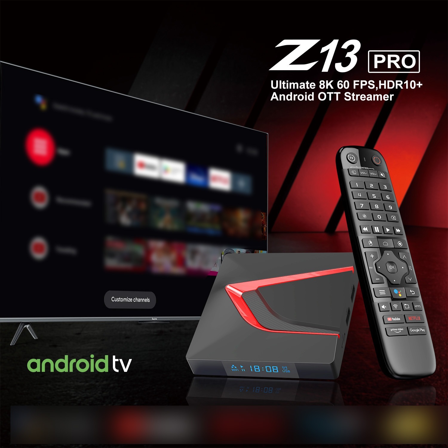 Z13 Pro S905Y5 Set-top Box with 8K HDR10+ Android TV Box,Shenzhen Weihong Technology Co., Ltd.,Z13 Pro S905Y5 Set-top Box with 8K HDR10+ Android TV Box