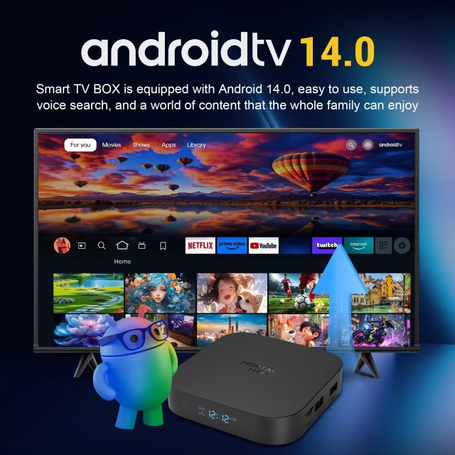 X5S Android 14 Dual UI Interface RK3518 WiFi6 BT 5.4 8K  Smart TV Box,Shenzhen Weihong Technology Co., Ltd.,X5S Android 14  8K  Smart TV Box