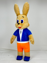 Factory Easter Bunny Hot Sale Adult Walking Inflatable Rabbit Hare Mascot Costume Cartoon Inflatable Mascot Costume Suit