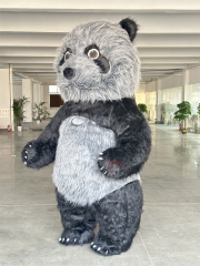 Unisex Giant Events Decoration Interactive Cartoon Gray Panda Full Body Customized Inflatable Mascot Costume for Adult