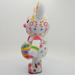 Easter Bunny Egg Inflatable Mascots Costumes for Cosplay Wear Party 2.2m 2.6m Festivals Mum Bunny Rabbit Inflatable Clothing