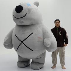 Happy Sky Inflatable Lovely Adult Gray Ocean Seal Animal Mascot Costume for Easter/Halloween Parties & Theme Parks