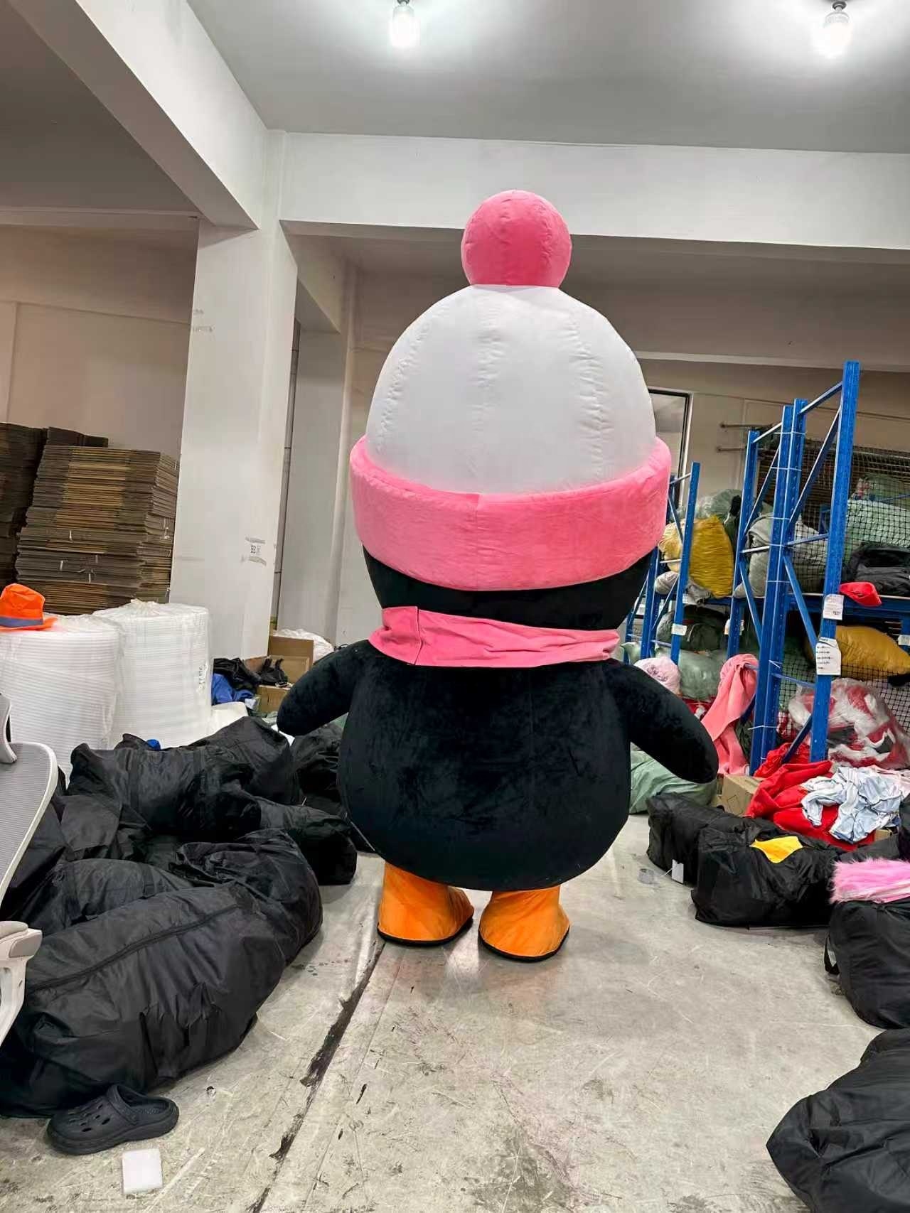 Inflatable Pink Penguin Mascot Costume for Adults Unisex Carnival/Party Easter/Halloween Rental