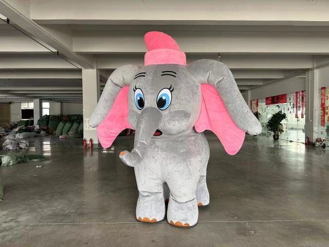 Party Advertising Cosplay Inflatable Walking Animal 4 Legs Grey Elephant Mascot Costume for Adults-Custom Design