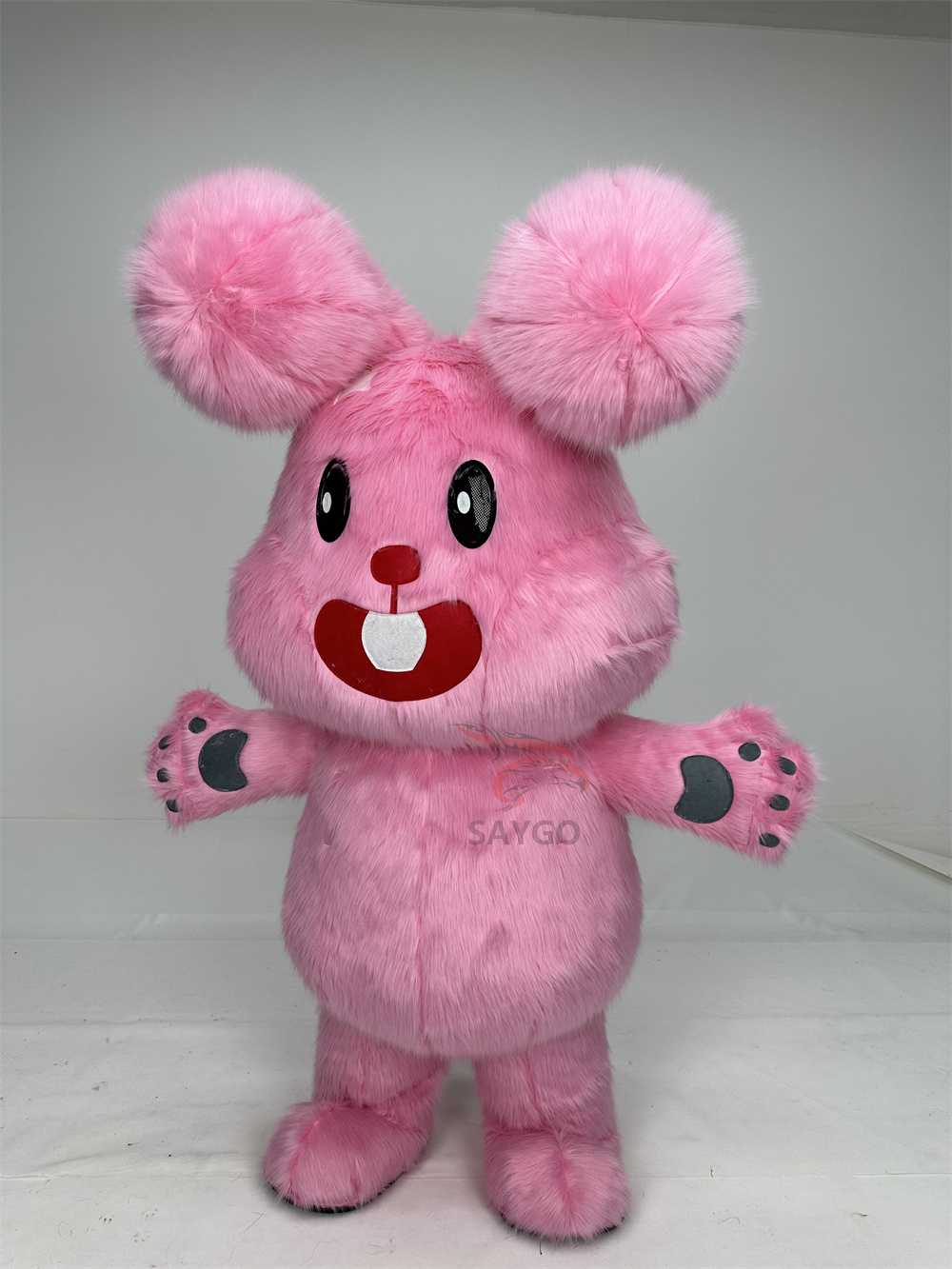Cute pink Jojo Rabbit Bunny Mascot Costume Suits for Events Rental Walking 2m/2.6m Inflatable Easter Rabbit Bunny Costume
