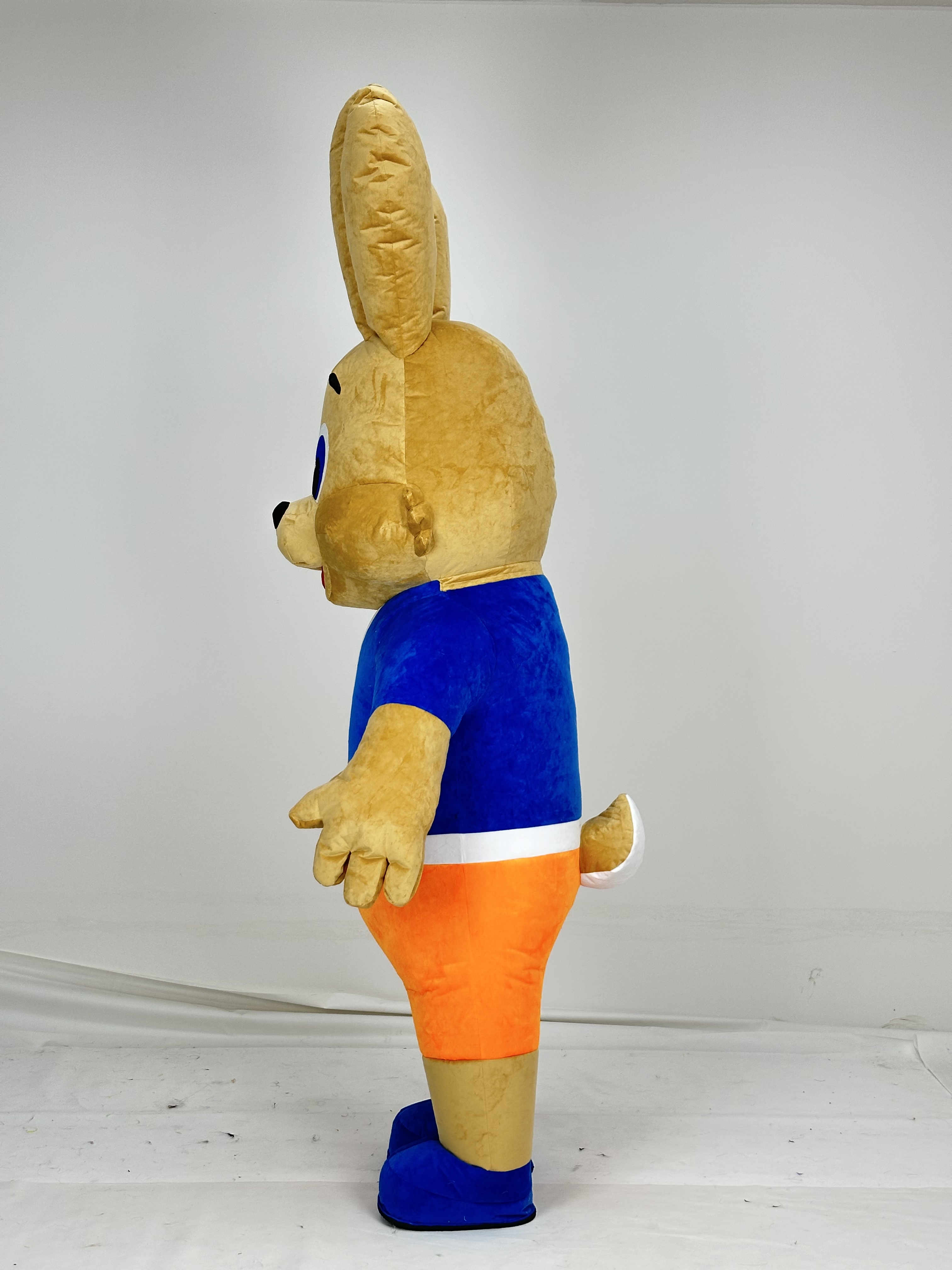 Custom Halloween Adult Nu Pogodi Features Inflatable Wolf and the Rabbit Bunny Mascot Costume for Sale