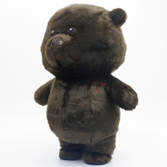 High Quality Party Advertising Cartoon Animal Big Eye Adult Inflatable Brown Bear Mascot Costume Custom  Anime Costume