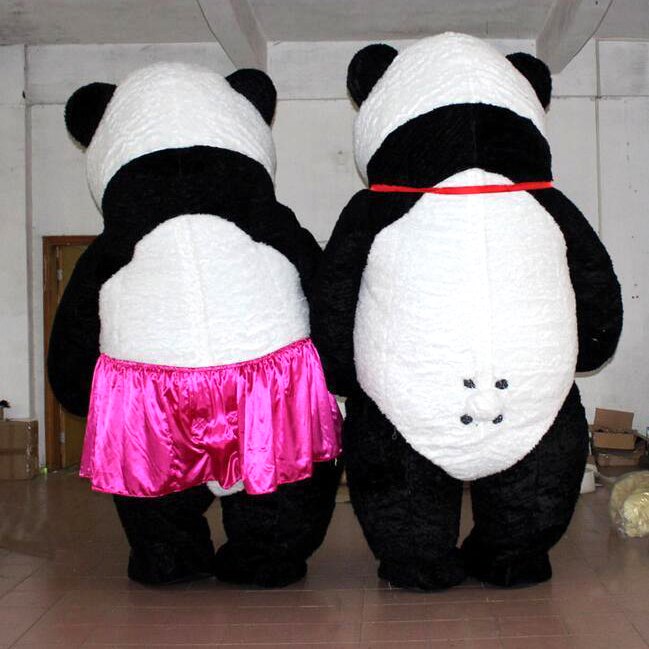 Popular Party Dress Cute Inflatable Panda Mascot Costume Animals Inflatable Giant Mascot Costume