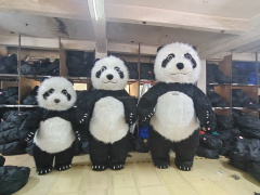 Halloween cosplay 2M/2.6M/3M Custom Cartoon Giant Advertising Walking Mascot Plush Inflatable Panda Costume Adult Size