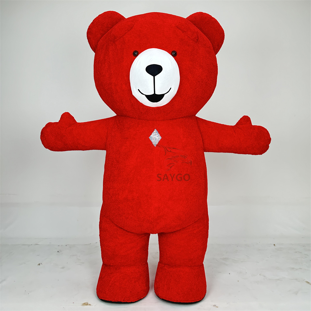 Yellow Animal Hot Sale 2m 2.6m 3m Customized Color Inflatable Polar Teddy Bear Panda Mascot Costume Cosplay Halloween Adult