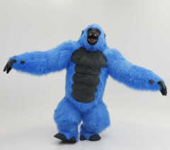 2.6 Meter Long Furry Inflatable Adult Gorilla Mascot Costume CE Certified Giant King Kong Advertising Animal Halloween Party,Big Mascot,2.6 Meter Long Furry Inflatable Adult Gorilla Mascot Costume CE Certified Giant King Kong Advertising Animal Halloween Party