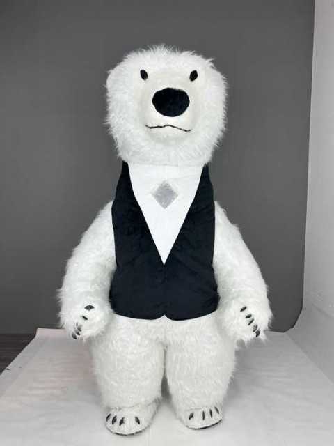 Customized Giant Outdoor Inflatable Walking Panda & Polar Bear Kawaii Mascot Costume for Adult Unisex