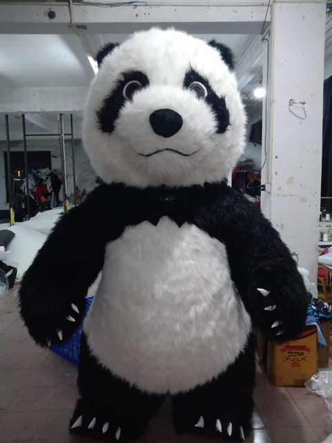 3 Meter Walking Giant Inflatable Panda Costumes Mascot Inflatable Advertising