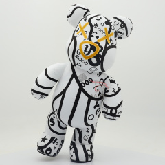 Inflatable White Violent Bear Mascot Costumes for Adults Advertising Custom Giant Cartoon Animal Walking Plush Fancy Dresses