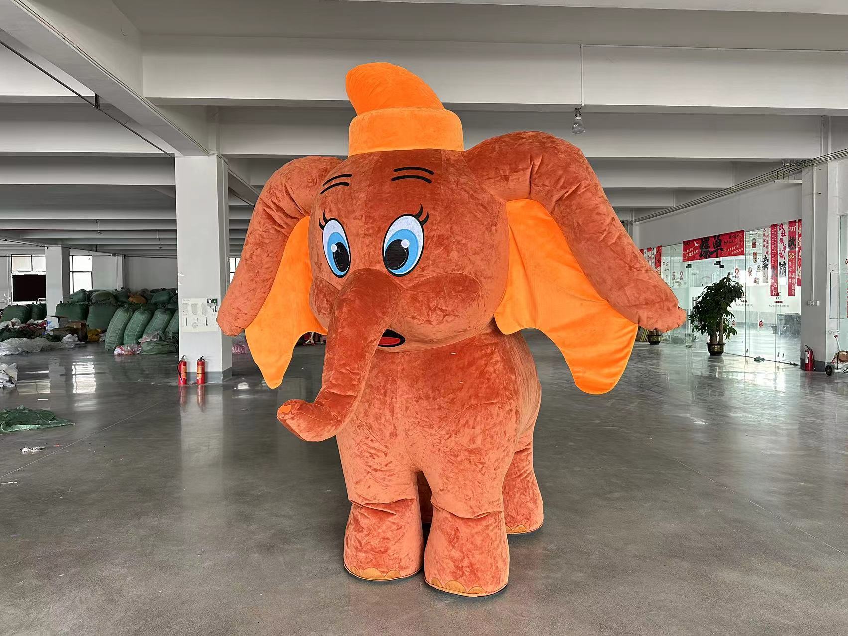 Factory High Quality 2m/2.6m 4 Legs Inflatable Walking Elephant Mascot Costume for Halloween Celebration