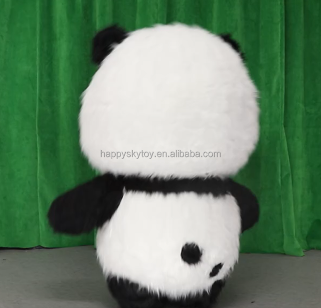 Cartoon Inflatable Mascot Costume Giant Panda Walking Plush Costume Giant Inflatable Panda Mascot for Humans Unique Bear Mascot