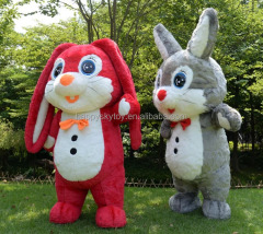 Hot Sale Unisex Inflatable Easter Rabbit Mascot Costume Popular Adult Party Dress