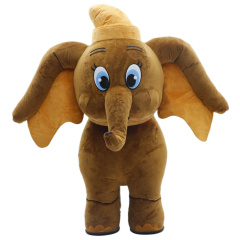 OEM Giant 2.6m Baby 4 Legs Elephant Inflatable Plush Cartoon Clothing Cute Walking Inflatable Elephant Mascot Costume for Sale