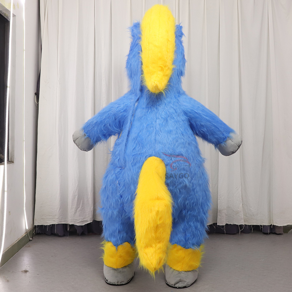 Cute Blue Horse Inflatable Mascot Costume for Adults Cosplay Performance Wear 2m 2.6m Horse Inflatable Clothing