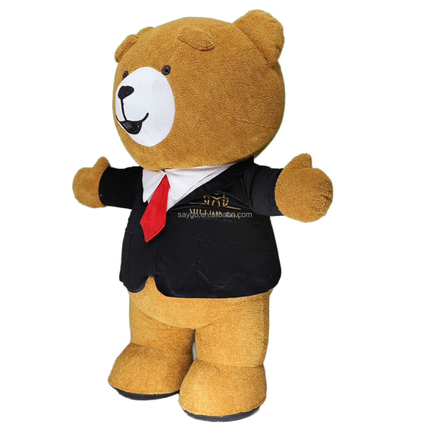 Adult Inflatable Teddy Bear Mascot Costume for Halloween Party Fancy Dress