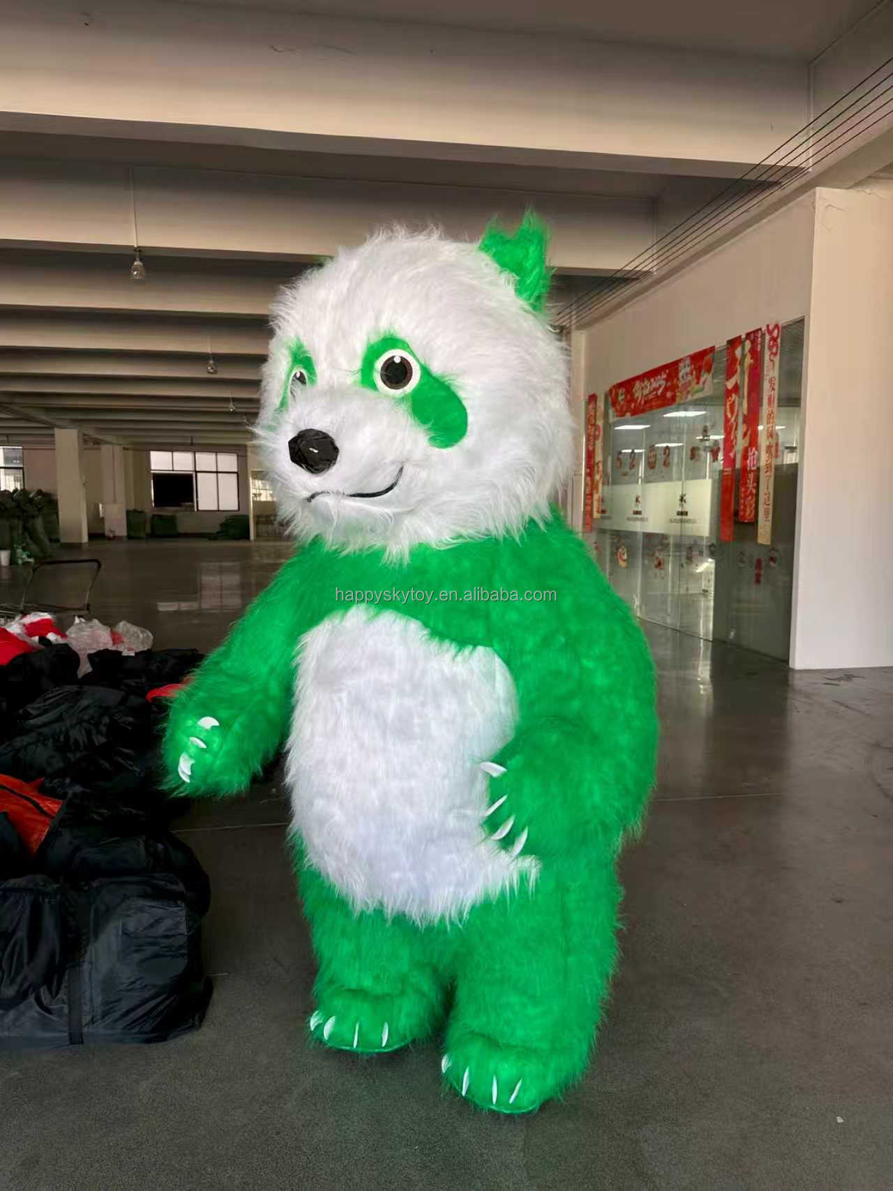 Inflatable Green Panda Bear Mascot Costume-Custom Realistic Giant Panda Cosplay Adults Unisex Easter/Halloween Party,Big Mascot,Inflatable Green Panda Bear Mascot Costume-Custom Realistic Giant Panda Cosplay Adults Unisex Easter/Halloween Party