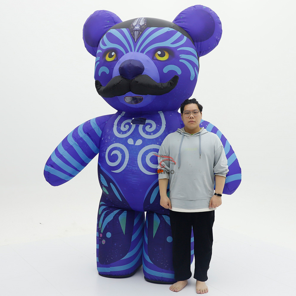 New Inflatable 2.6m Plush Avatar Teddy Bear Costumes Mascot for Adult Children's Day Stage Performance Monster Costumes Suit
