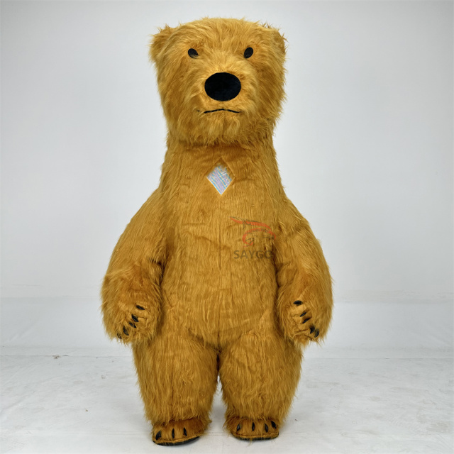 Hot Sale 2m 2.6m 3m Customized Color Inflatable Fursuit Cosplay Carnival Halloween Adult Brown Polar Bear Panda Mascot Costume