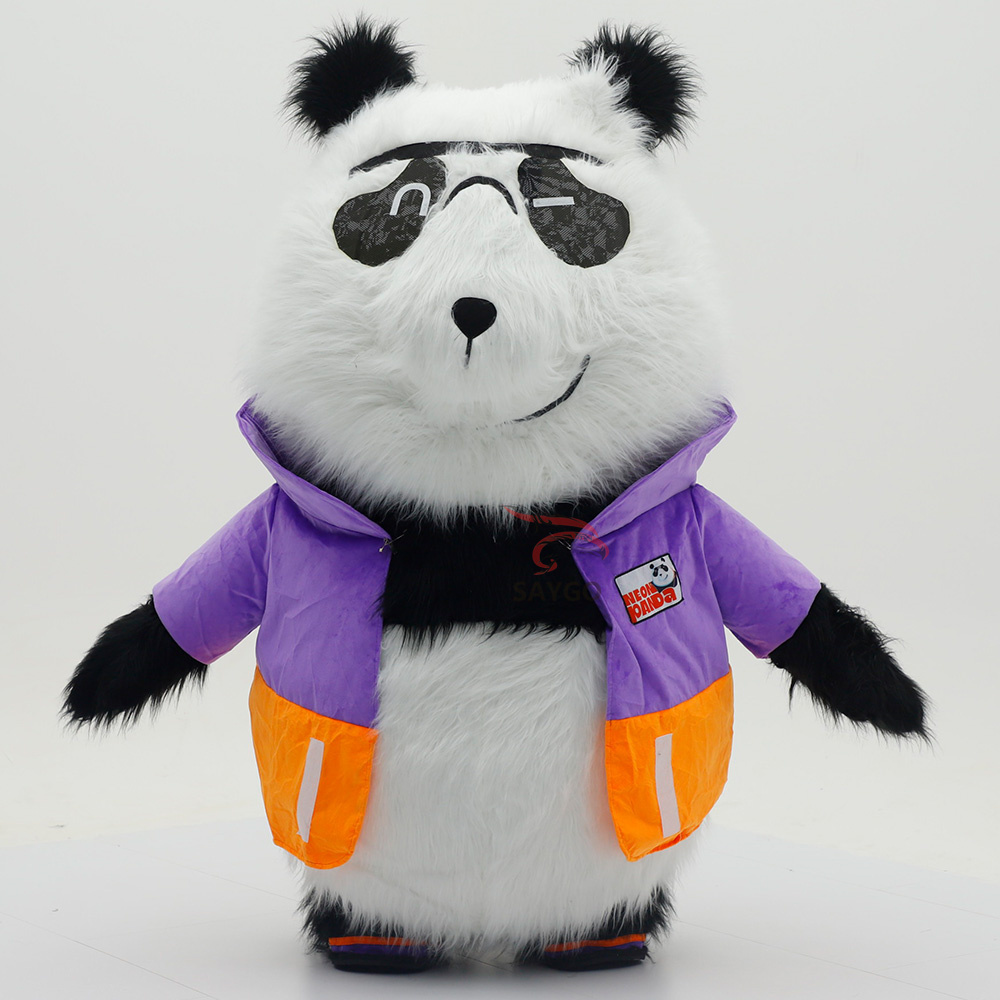 Panda with Suits Inflatable Animal Mascot Costume Customized Your Design Fancy Dress Carnival Party Costumes