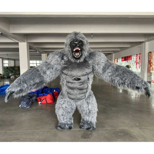 High Quality Big Size Inflatable Gorilla Mascot Costume Dress Cosplay Custom Character King Kong Mascot Costume for Event,Big Mascot,High Quality Big Size Inflatable Gorilla Mascot Costume Dress Cosplay Custom Character King Kong Mascot Costume for Event