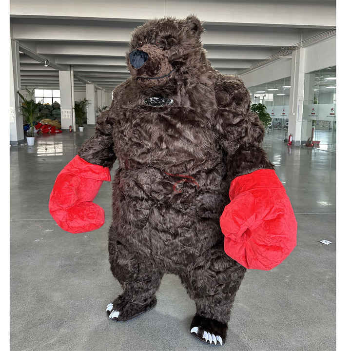 Inflatable Boxing Bear Costume Adult Unisex Mascot Rental-Happy Sky Brand Easter/Halloween Theme Made in Guangdong