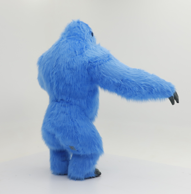2.6 Meter Long Furry Inflatable Adult Gorilla Mascot Costume CE Certified Giant King Kong Advertising Animal Halloween Party