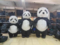 Halloween cosplay 2M/2.6M/3M Custom Cartoon Giant Advertising Walking Mascot Plush Inflatable Panda Costume Adult Size