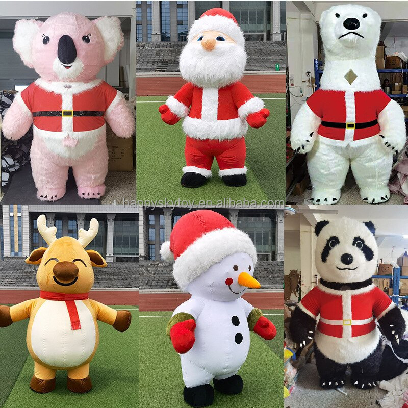 Plush Walking Animal Panda Mascot Costume 2m/2.6m/3m Christmas Costume Inflatable Panda Mascot for Sale