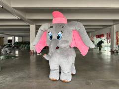 Party Advertising Cosplay Inflatable Walking Animal 4 Legs Grey Elephant Mascot Costume for Adults-Custom Design