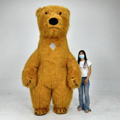 Hot Sale 2m 2.6m 3m Customized Color Inflatable Fursuit Cosplay Carnival Halloween Adult Brown Polar Bear Panda Mascot Costume